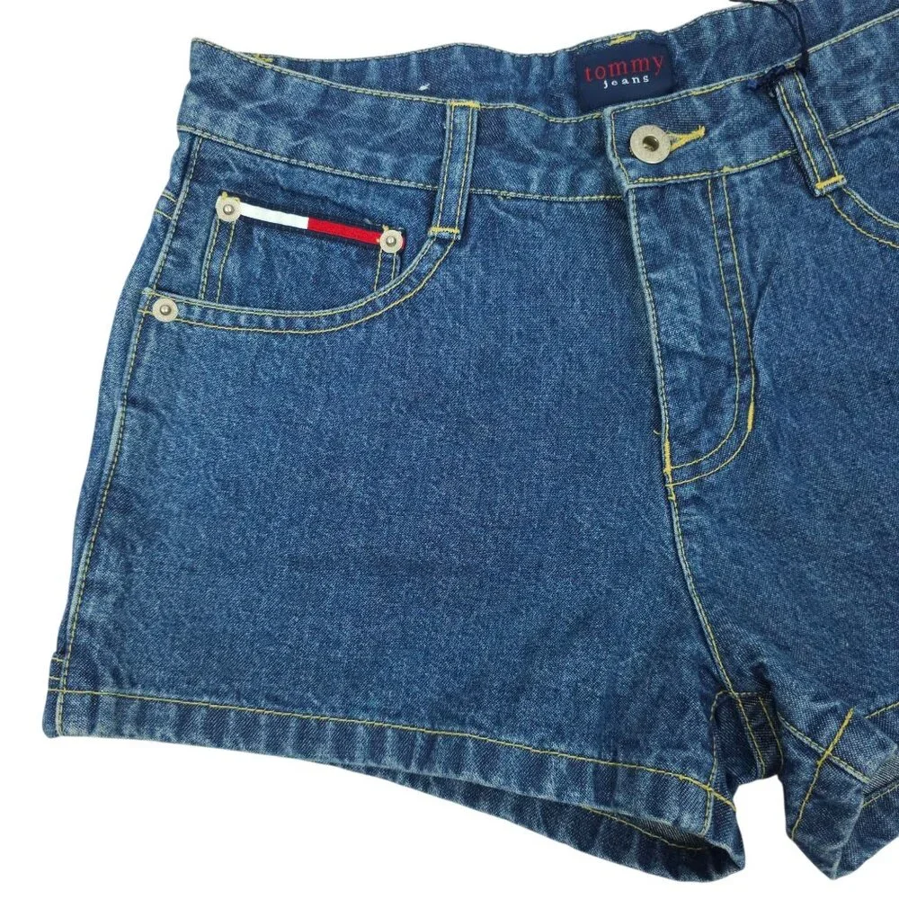 Tommy Jeans Denim Shorts Women Size 5 Mid Rise 2.25